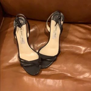Jimmy Choo black slingback sandals